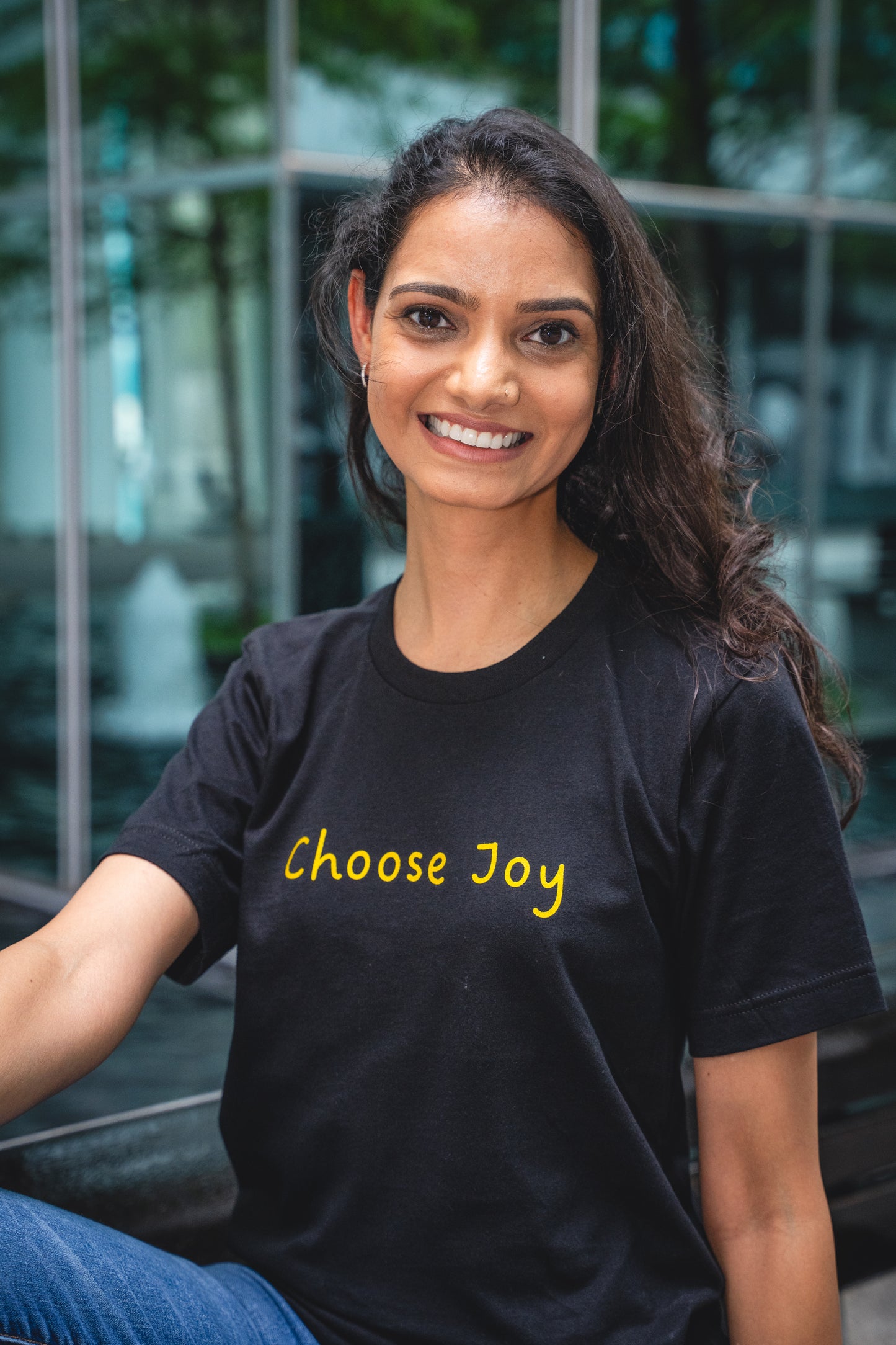 Made You Smile™ Choose Joy T-shirt | Black Shirt | Gold Print