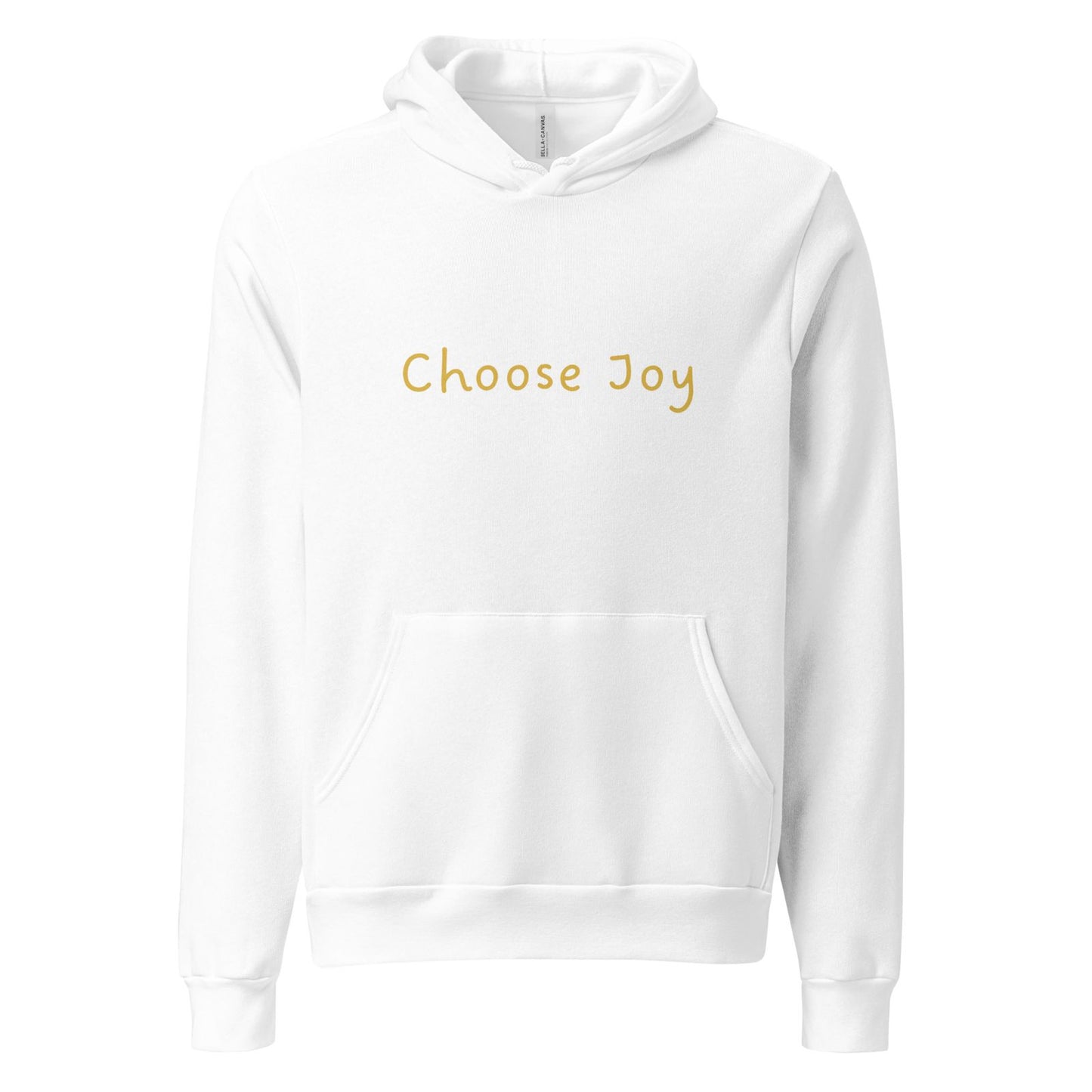 Made You Smile™ Choose Joy Hoodie | White Hoodie | Gold Print