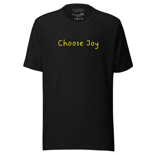 Made You Smile™ Choose Joy T-shirt | Black Shirt | Gold Print
