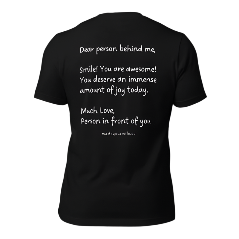 Made You Smile™ Choose Joy T-shirt | Black Shirt | White Print