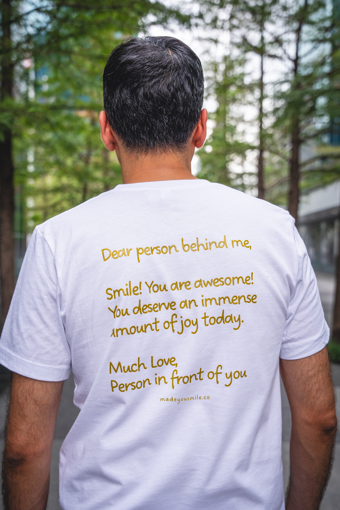 Made You Smile™ Choose Joy T-shirt | White Shirt | Gold Print