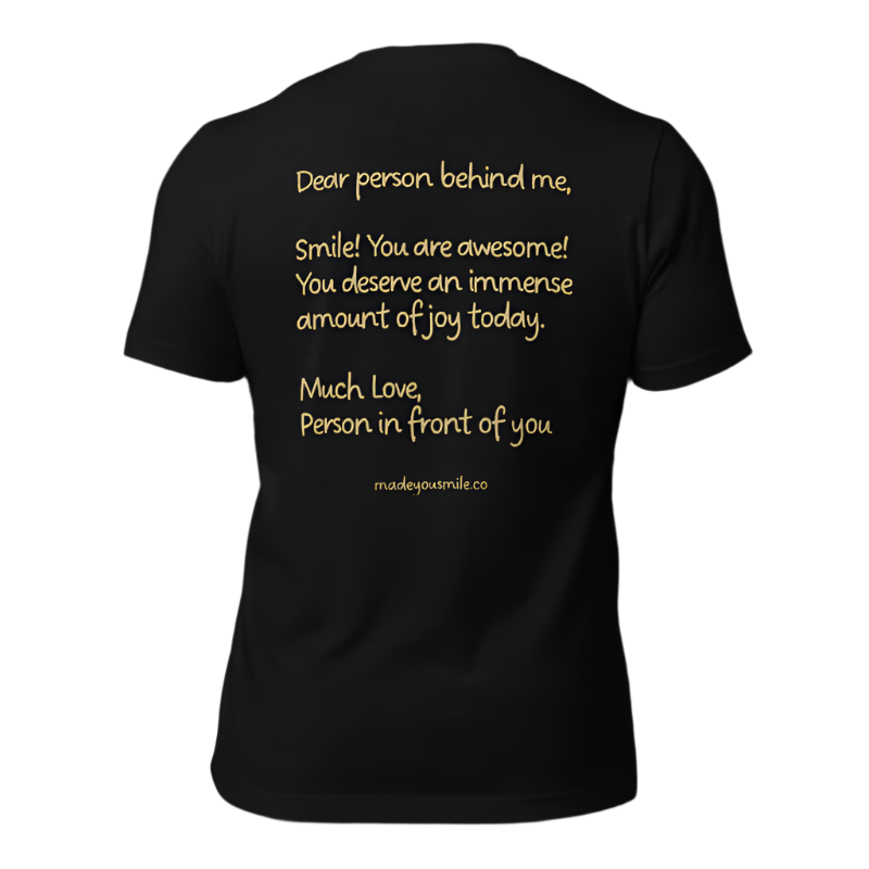 Made You Smile™ Choose Joy T-shirt | Black Shirt | Gold Print